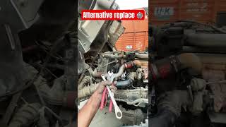 Tata 1109 ￼ alternator replace⚙️electrician trending viralvideo machine shorts youtubeshorts [upl. by Jerroll]