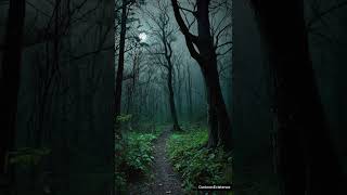 Scary forest journey into the forest darkness loonsound aigenerated horrorstories darkhorror [upl. by Anirat771]