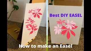 DIY easel for painting  best DIY easel for painting  DIY adjustable easel using cardboard [upl. by Annaul]