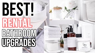 BEST 10 RenterFriendly LUXE Bathroom Upgrades  Stuff Nobody told you [upl. by Yla]