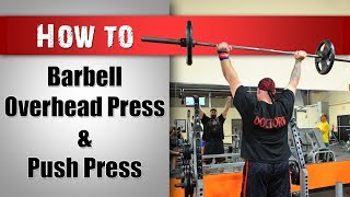 How to Overhead Press Strict vs Push Press Technique [upl. by Rehtul463]