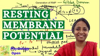 Resting membrane potential physiology guyton mbbs 1st year [upl. by Gonyea]