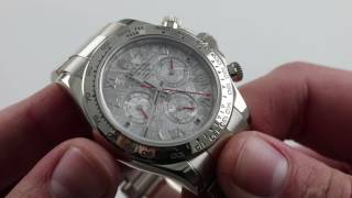 Rolex Daytona White Gold Meteorite Dial 116509 Luxury Watch Review [upl. by Erdnad]