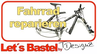 Hintere Schwinge Fahrrad auswechseln  Reparieren statt wegwerfen  Teil 1 [upl. by Eirolam160]