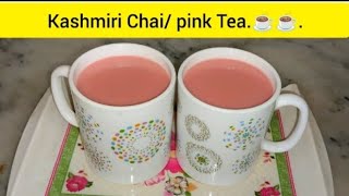 Kashmiri Chai Recipe☕☕💕 pink Tea easy recipe🥰🥰 winter special recipe subscribe ❤️ [upl. by Kciremed470]