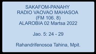 Sakafom panahy Alarobia 02 Mars 2022 [upl. by Baumbaugh]