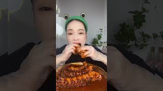 octopus cooking and eating asmr🔥 shorts video shorts food mukbang asmr eating [upl. by Ahsyak]