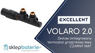 Volaro 20 Termostat grzejnikowy lewy Czarny mat EXCELLENT GREXVO250LBL  SklepBateriepl [upl. by Llevad148]