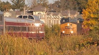 Backup in Brookfield  3 trains in 10 minutes on CPKC’s Watertown Sub in Brookfield WI [upl. by Imena254]