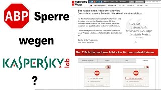 Adblock Sperre wegen Kaspersky [upl. by Pond]