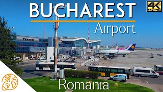 Bucharest Airport 4k tour Romania Henri Coandă International Airport Aeroportul Internațional [upl. by Clein]