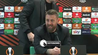 RomaFeyenoord 53 De Rossi quotSuperato lesame Esami non finiscono mai Con Lukaku rapportoquot [upl. by Asher]