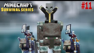 CAN I DEFEND MY CASTLE FROM A PILLAGERS RAID MINECRAFT GAMEPLAY 11 [upl. by Ena]