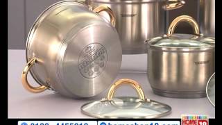 HomeShop18com  Stainless Steel Cookware Set by Kaiserhoff [upl. by Oshinski874]