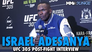 Israel Adesanya Praises Dricus Du Plessis After Loss Not Desperate For Rematch  UFC 305 [upl. by Garrison445]