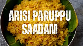 Arisi Paruppu Sadam Coimbatore Style Arisi Paruppu Sadam [upl. by Gassman156]