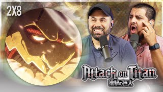 Our First Anime  Attack On Titan 2x8 quotThe Huntersquot Reaction  SUBBED [upl. by Fital]