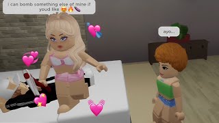 SPYING on CREEPY ODERS DOING IT as ICE SPICE in Roblox BROOKHAVEN [upl. by Enomad795]