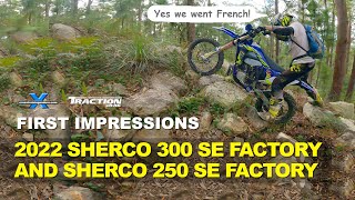 2022 Sherco 300 SE amp 250 SE Factory first impressions ︱Cross Training Enduro [upl. by Ahsieyt500]