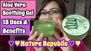 ALOE VERA SOOTHING GEL 15 USES amp BENEFITS [upl. by Leval]