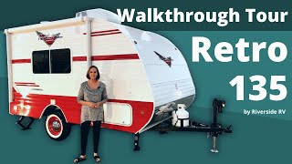 Retro 135 Travel Trailer Walkthrough Tour [upl. by Tips121]