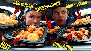 RANKING EVERY NEW BONELESS WING SAUCE AT POPEYES [upl. by Anak]