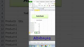 Autosum in excel sum excel autosum [upl. by Luz667]