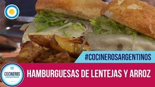 Hamburguesas de lentejas y arroz en Cocineros Argentinos [upl. by Enyledam]