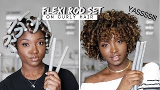 Flexi Rod Set on Wet Natural Hair  Made Beautiful New TRUE [upl. by Min]