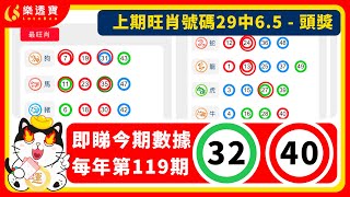 六合彩【三組數推號每年119期最旺】第119期800萬｜六合彩 樂透寶 [upl. by Teage93]