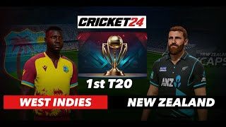 West Indies vs New Zealand T20 cricket24gameplay [upl. by Yrekaz]