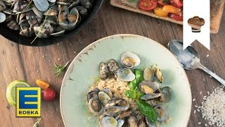 Flambierte Muscheln  Rezept mit Limoncello Risotto  EDEKA [upl. by Packer]