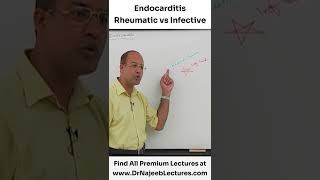 Rheumatic vs infective endocarditis shortvideo youtubeshorts drnajeeb drnajeeblectures [upl. by Adlesirhc]