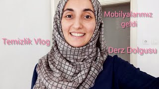 MOBÄ°LYALARIMIZ GELDÄ°  TEMÄ°ZLÄ°K VLOG  YENÄ° PERDELERÄ°MÄ° TAKTIM  NÄ°ÅANLIMLA DERZ DOLGUSU YAPTIK [upl. by Mcallister928]