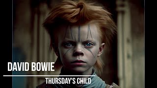 David Bowie  Thursdays Child lyrics video with AI generated images [upl. by Adyl]