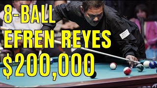 Magical EFREN REYES vs MIKE SIGEL 200000 8BALL [upl. by Sanders]