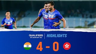 India 4  0 Hong Kong  AFC Asian Cup 2023 Qualifiers Final Round  Highlights [upl. by Jeane]