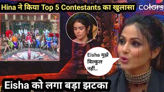 Bigg Boss 18 Promo 24 NovHina Khan Reveal Top 5 Contestants NameEisha ShockWeekend Ka Vaar [upl. by Brittnee]