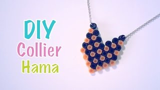 DIY Collier Sautoir avec Perles à repasser Hama [upl. by Gilberto]