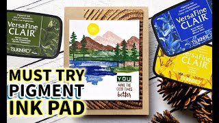 You MUST TRY the VersaFine Clair Pigment Ink Pads Make a 5minute Fathers Day Handmade Card [upl. by Floeter]