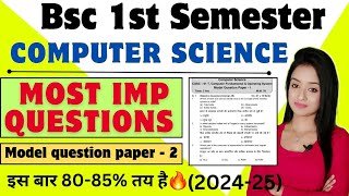 bsc 1st semester computer science most important questions for 2024 2025 examknowledge adda [upl. by Jemmie]