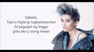 KZ Tandingan  Isang Linggong Pagibig Lyrics [upl. by Kai301]