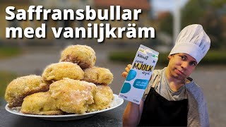 Recept Saffransbullar med vaniljkräm [upl. by Lomax]