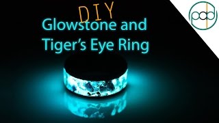 Making a Glowstone and Tigers Eye Ring on a Lathe [upl. by Izy825]