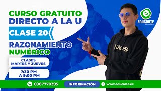 🔴Curso Gratuito📕Admisión 2024🏫Ingreso a la Universidad📚Clase 20 🧠Razonamiento Numérico [upl. by Auoy]