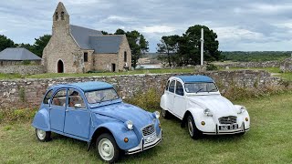 Balade en 2CV à travers la Bretagne rurale  BretagneAusflug mit Ente [upl. by Ydnam666]