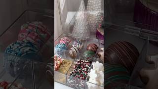 Hot cocoa bar 🎀 christmas hotcocoabar hotchocolate asmr asmrvideo [upl. by Anasxor]