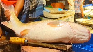 I Never Seen Giant Monster Mrigal Fish Cutting amp Skinning Skills In Dhaka Fish Market [upl. by Aticnemrac383]