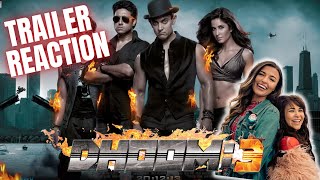 DHOOM3  Official Trailer REACTION  Aamir Khan  Abhishek Bachchan  Katrina Kaif  Uday Chopra [upl. by Reviel762]