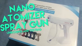 Nano Atomizer Disinfectant Spray Gun  Unboxing amp Testing [upl. by Ecyarg]